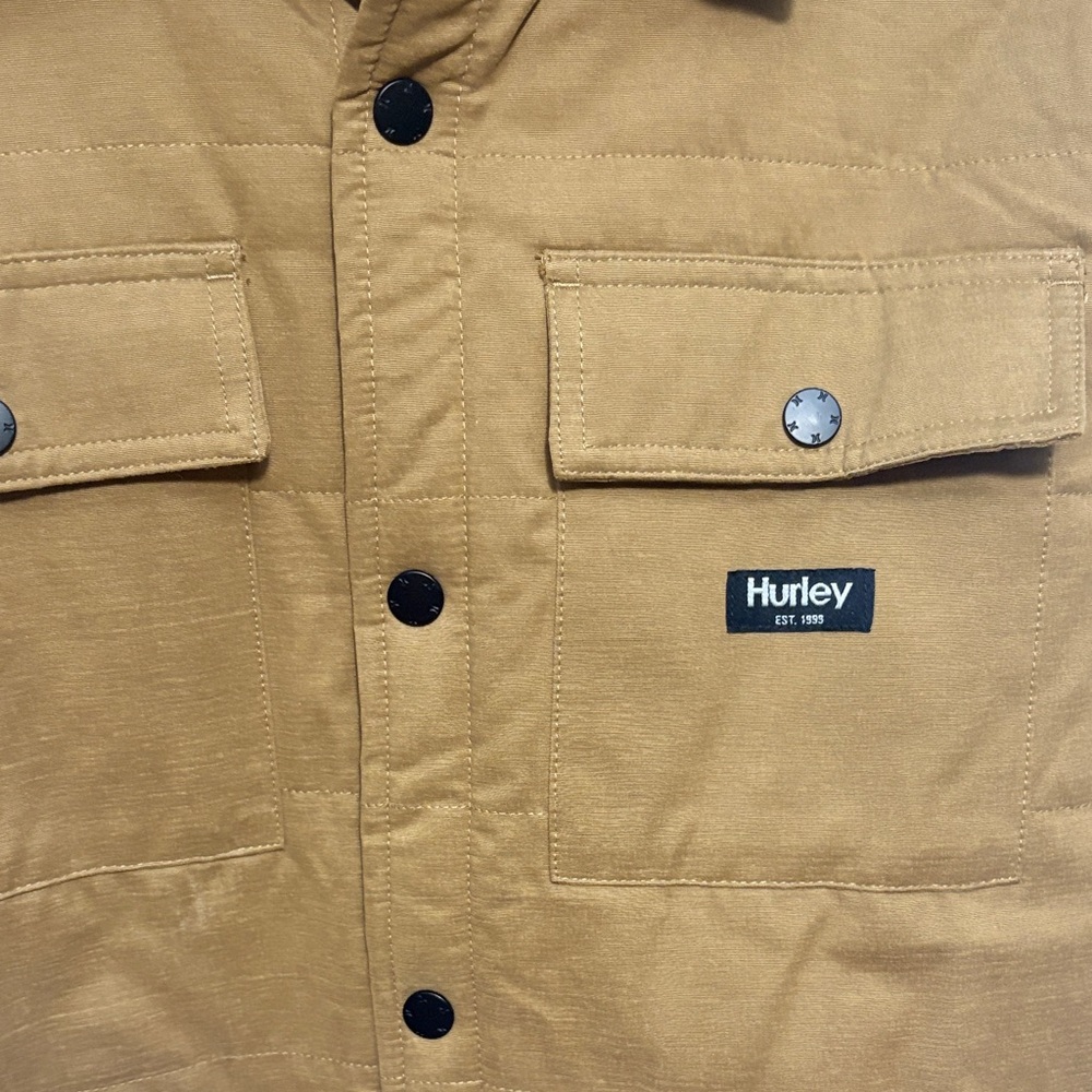 Hurley Men's Brown Shirt Jacket NWOT - Picture 2 of 5
